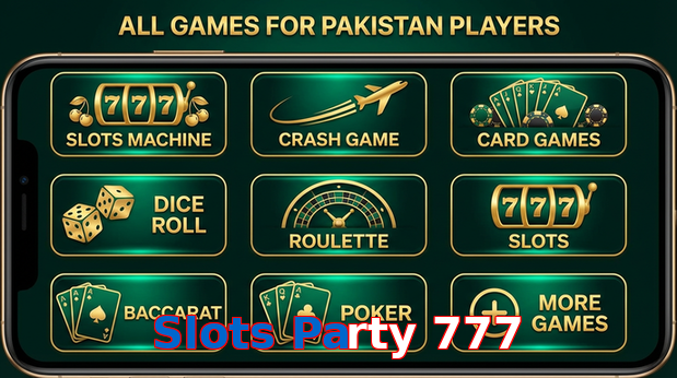 Main screen of Slots Party 777 games page for PK players